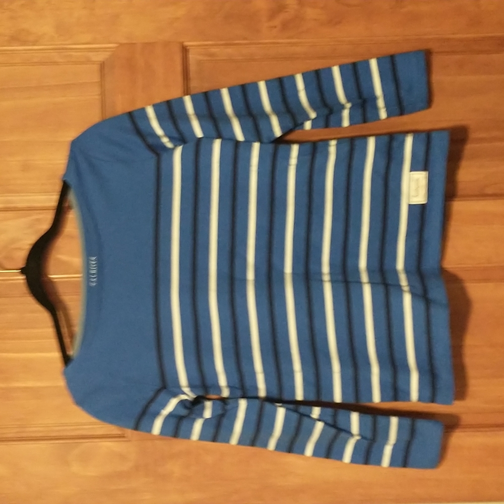Talbots woman's size SP bateau Tee long sleeve cotton w slight stretch
